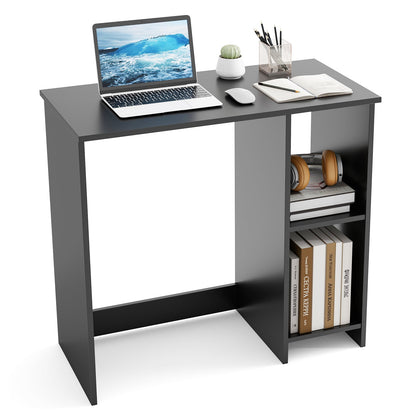 31.5 Inch  Modern Home Office Desk with 2 Compartments-White