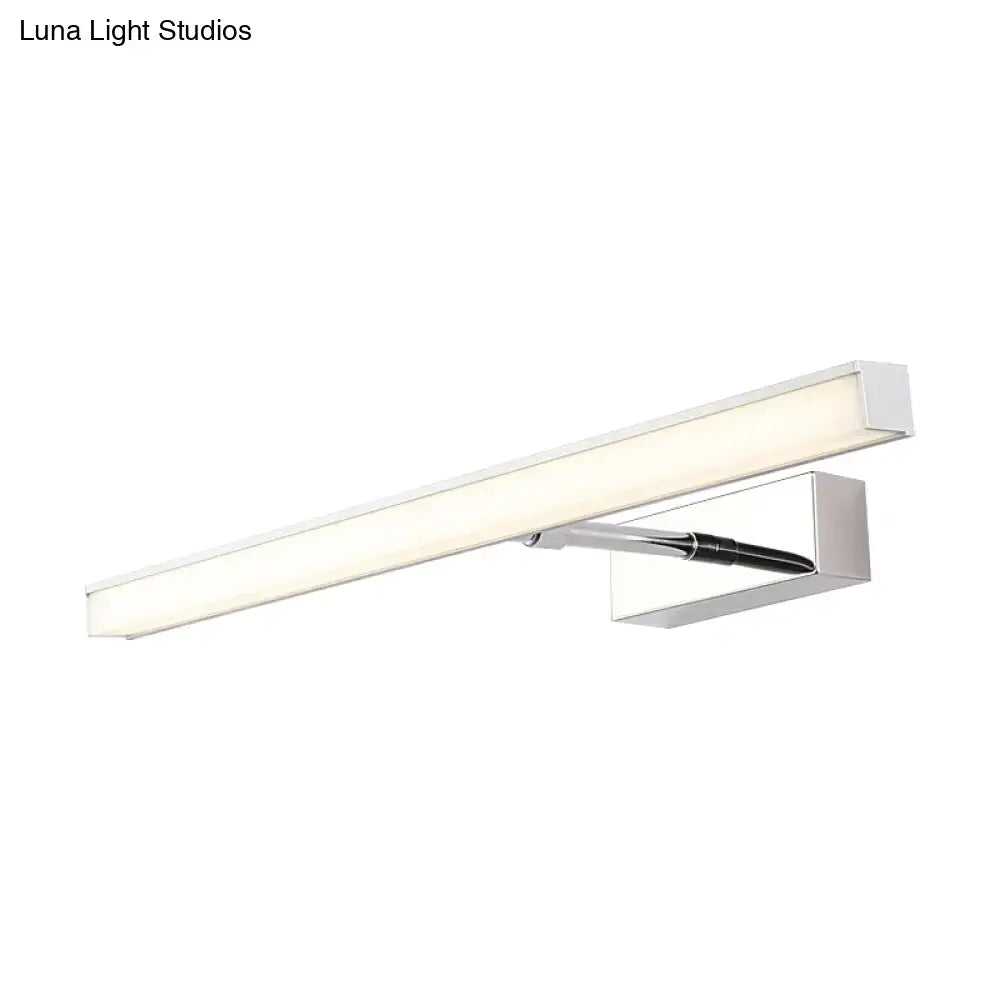 Vanity sconce modernist black & silver metal linear LED light, wall-mounted on Tampa Home & Garden Store
