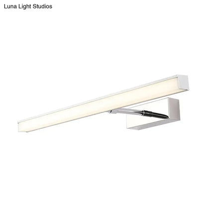 Vanity sconce modernist black & silver metal linear LED light, wall-mounted on Tampa Home & Garden Store