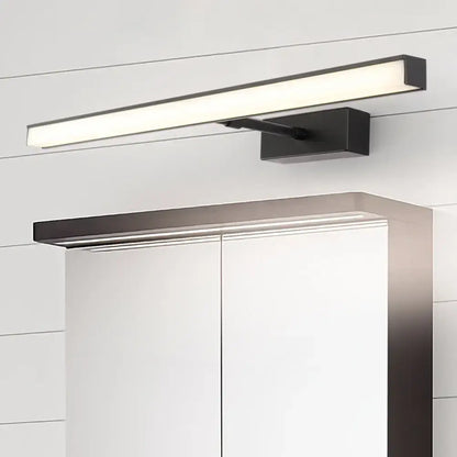 Modernist black and silver metal linear vanity sconce with LED light by Decorbites on Tampa Home & Garden Store
