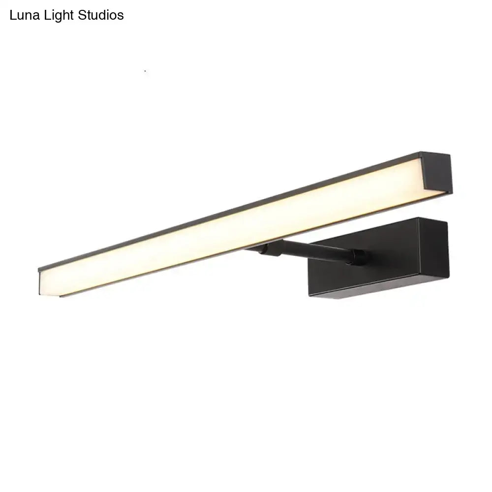 Linear vanity sconce LED light in black and silver metal by Decorbites on Tampa Home & Garden Store