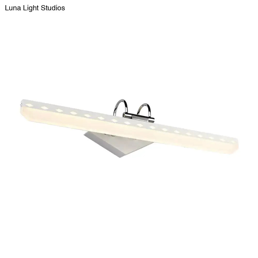 Decorbites black white curved vanity light with frosted diffuser chrome mounts natural light on Tampa Home & Garden Store