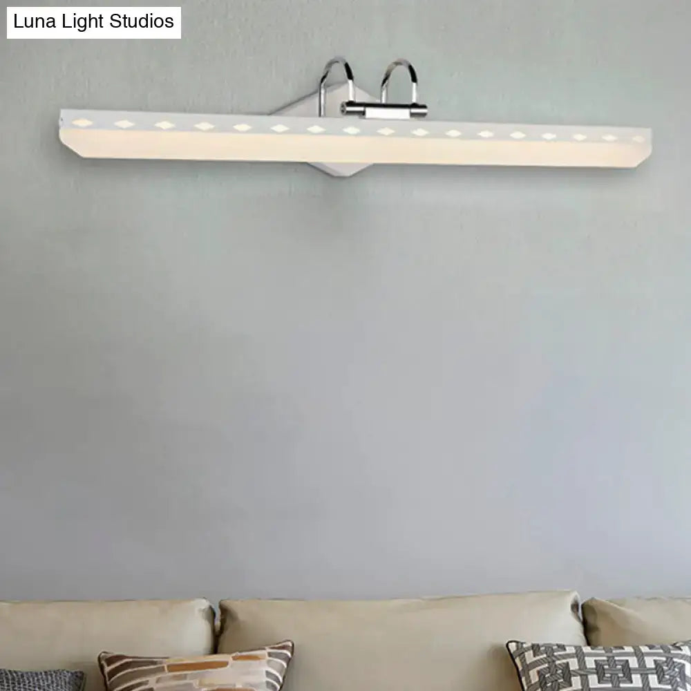 Black White Curved Vanity Light wallmounted with diamond cutout on Tampa Home & Garden Store