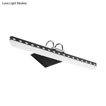 Black White Curved Vanity Natural Light vanity light with curved LED bar on Tampa Home & Garden Store