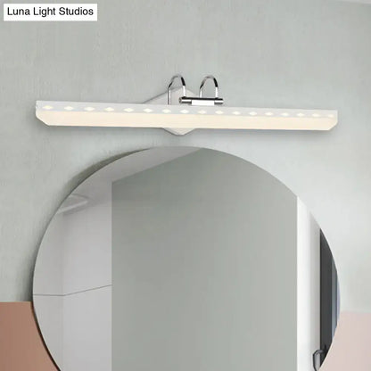 Black White Curved Vanity Light by Decorbites above round mirror on Tampa Home & Garden Store