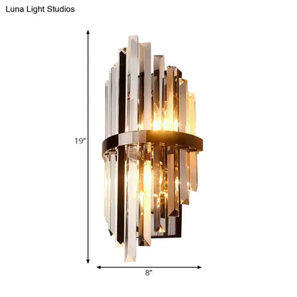 Decorbites Brass Crystal Prism Sconce wall light with crystal prisms on Tampa Home & Garden Store