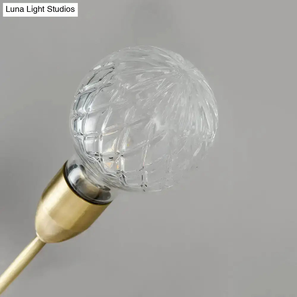 Modernist brass wall mount light fixture with prismatic glass bulb bedroom Decorbites on Tampa Home & Garden Store