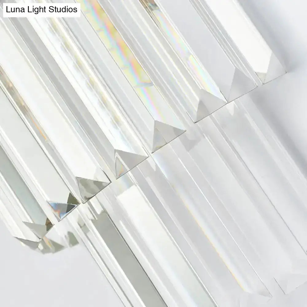 Modernist gold and clear crystal cylinder wall light by Decorbites for living room on Tampa Home & Garden Store