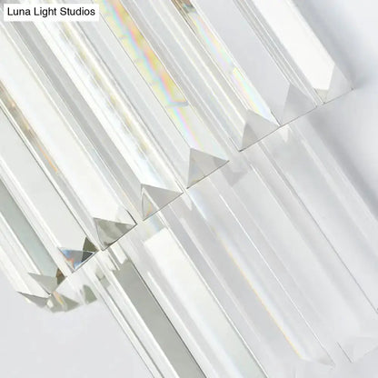 Modernist gold and clear crystal cylinder wall light by Decorbites for living room on Tampa Home & Garden Store