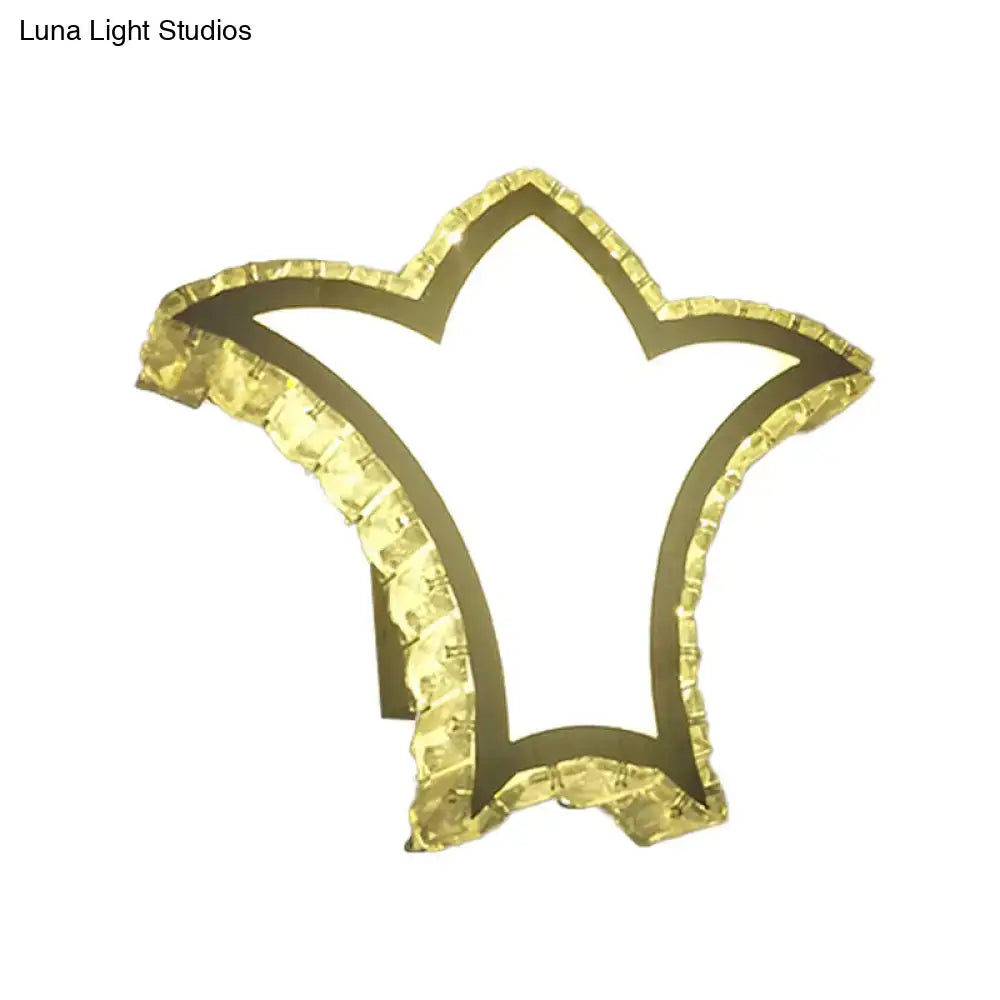 Gold Crystal Crown Light by Decorbites, crown-shaped wall decor with crystal trim on Tampa Home & Garden Store