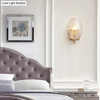 Gold Glass Shield Wall Sconce Industrial by Decorbites on white wall on Tampa Home & Garden Store