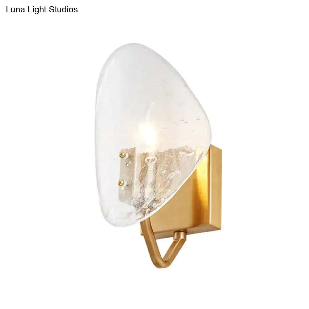 Gold Glass Shield Wall Sconce Industrial with glass shield and brass mount by Decorbites on Tampa Home & Garden Store
