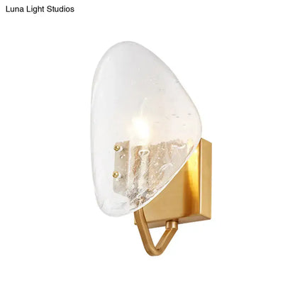 Gold Glass Shield Wall Sconce Industrial with glass shield and brass mount by Decorbites on Tampa Home & Garden Store