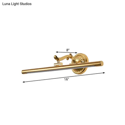 Decorbites modernist gold linear vanity wall light with 16in bar and backplate on Tampa Home & Garden Store