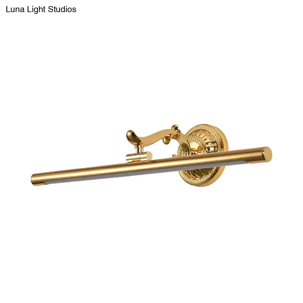 Modernist gold linear metallic vanity wall light fixture for bathroom Decorbites on Tampa Home & Garden Store