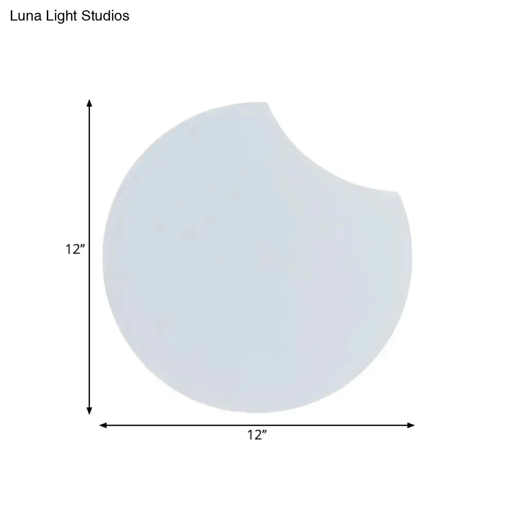 Modernist Gray Circular Wall Mount LED Light