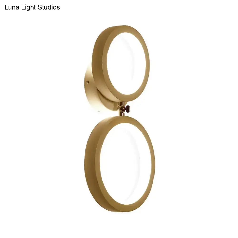 Beige double ring wall lamp by Decorbites; gold-tone rings, wall-mounted fixture on Tampa Home & Garden Store
