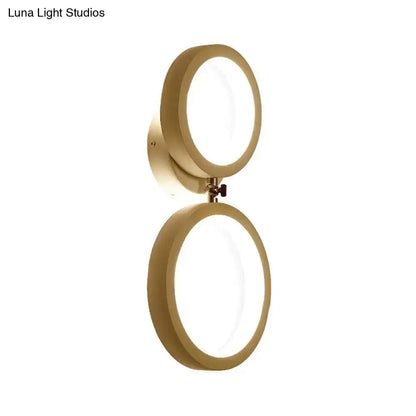 Beige double ring wall lamp by Decorbites; gold-tone rings, wall-mounted fixture on Tampa Home & Garden Store