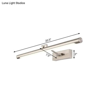 Modernist Silver Adjustable LED Wall Lamp
