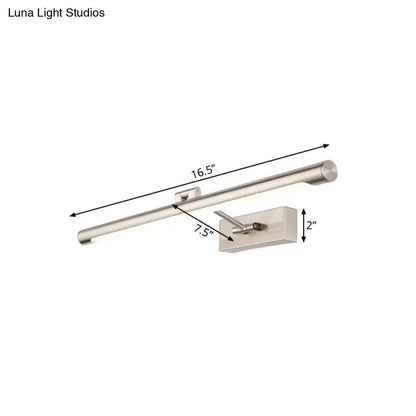 Modernist Silver Adjustable LED Wall Lamp