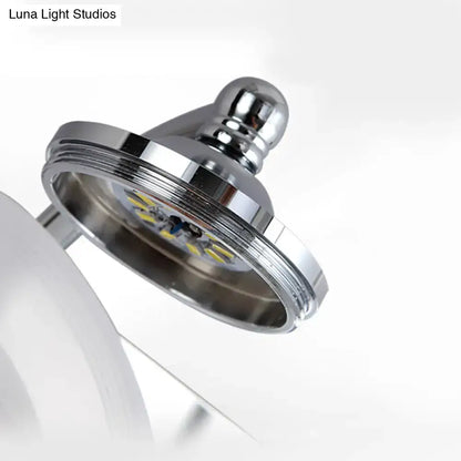 Silver Frosted Vanity Light chrome housing with integrated LED module on Tampa Home & Garden Store