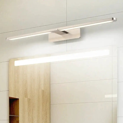 Modernist Silver Metal Wall Sconce Lamp LED Light