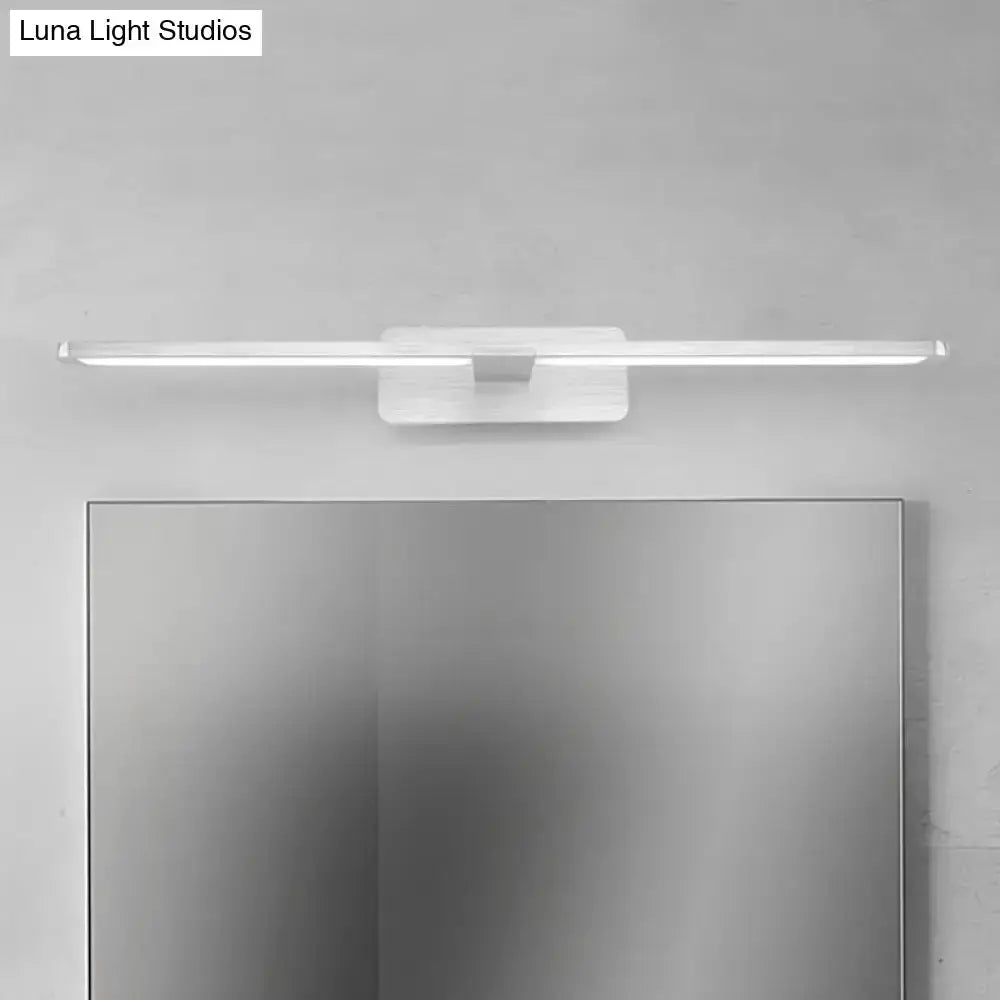 Modernist Silver Metal Wall Sconce Lamp LED Light