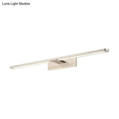 Modernist Silver Metal Wall Sconce Lamp LED Light