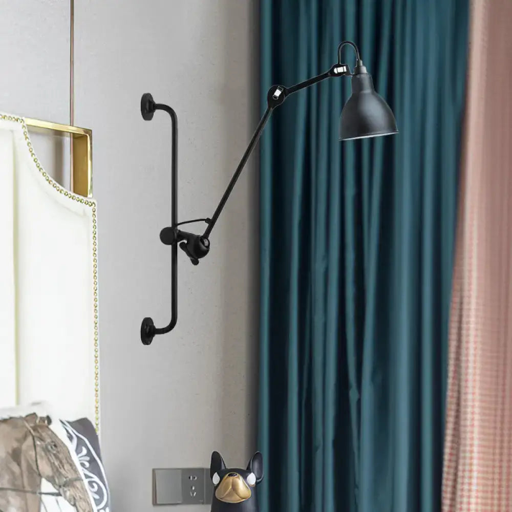 Black White Adjustable Light Decorbites wall lamp with adjustable swing arm and black shade on Tampa Home & Garden Store