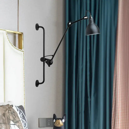Black White Adjustable Light Decorbites wall lamp with adjustable swing arm and black shade on Tampa Home & Garden Store