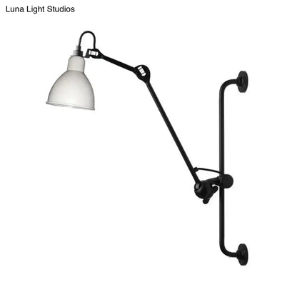 Black White Adjustable Light wall lamp by Decorbites, black frame with white shade and adjustable arm on Tampa Home & Garden Store