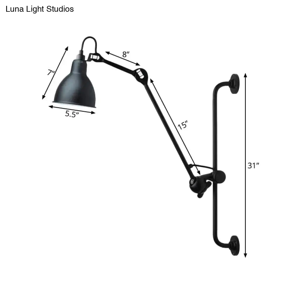 Black White Adjustable Light by Decorbites wall-mounted lamp with adjustable arm on Tampa Home & Garden Store