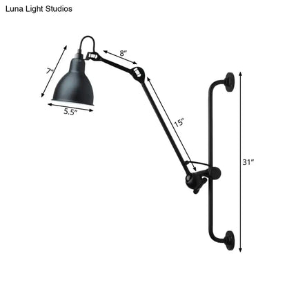 Black White Adjustable Light by Decorbites wall-mounted lamp with adjustable arm on Tampa Home & Garden Store