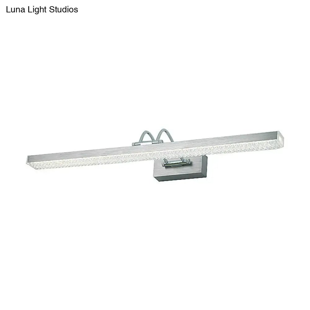 Modernist wall light with crystal LED detail, brushed nickel vanity sconce by Decorbites on Tampa Home & Garden Store