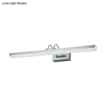 Modernist wall light with crystal LED detail, brushed nickel vanity sconce by Decorbites on Tampa Home & Garden Store