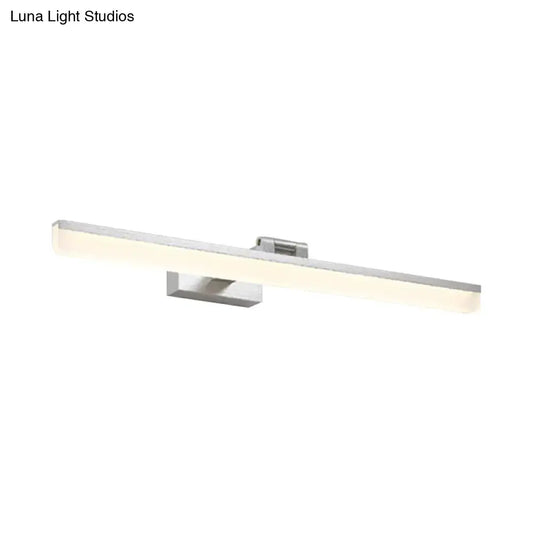 Modernist LED vanity wall light with frosted bar and metal mount on Tampa Home & Garden Store