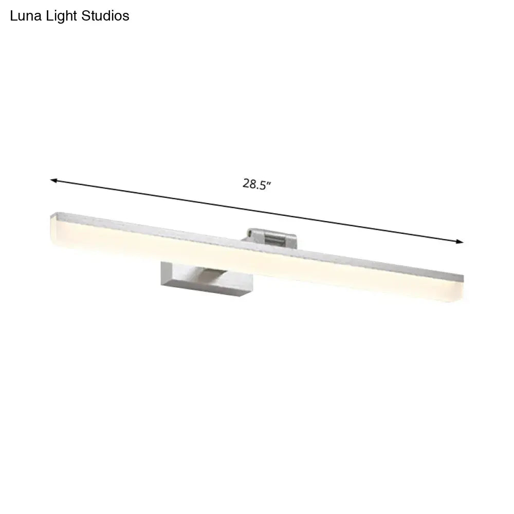 Modernist wall light with crystal LED detail bedroom vanity sconce, chrome finish, 28.5 in long on Tampa Home & Garden Store