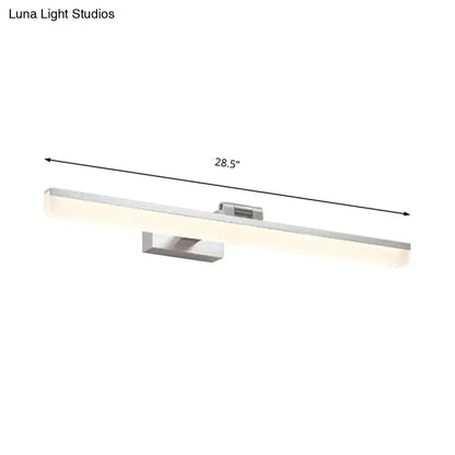 Modernist wall light with crystal LED detail bedroom vanity sconce, chrome finish, 28.5 in long on Tampa Home & Garden Store