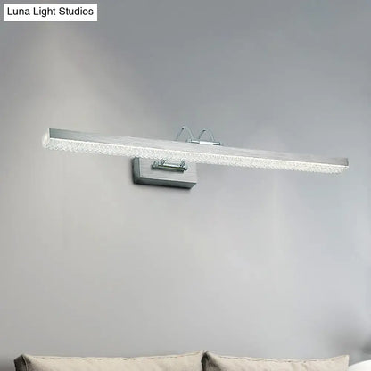 Modernist crystal LED wall light by Decorbites brushed nickel finish for bedroom vanity on Tampa Home & Garden Store
