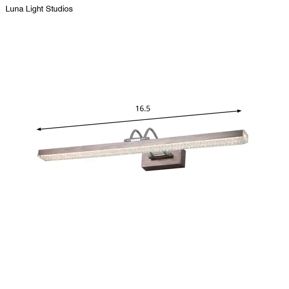 Modernist crystal LED bedroom vanity sconce by Decorbites, 16.5 in horizontal bar on Tampa Home & Garden Store