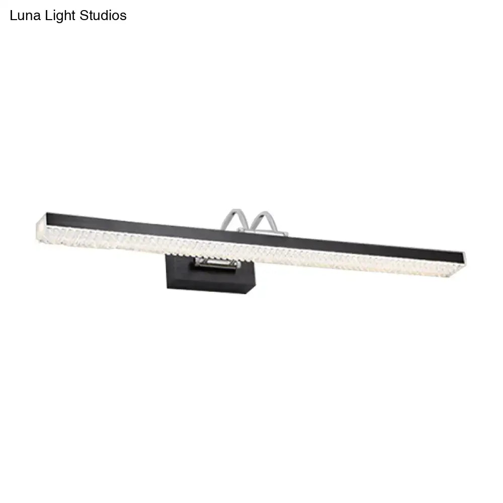 Decorbites modernist wall light with crystal LED detail, black vanity sconce on Tampa Home & Garden Store
