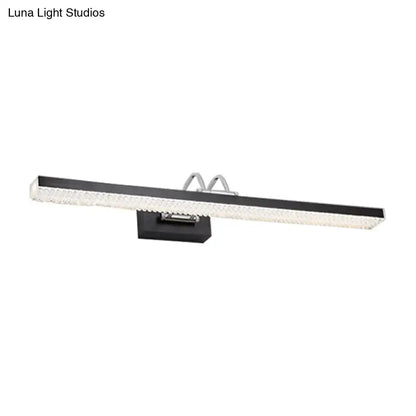 Decorbites modernist wall light with crystal LED detail, black vanity sconce on Tampa Home & Garden Store