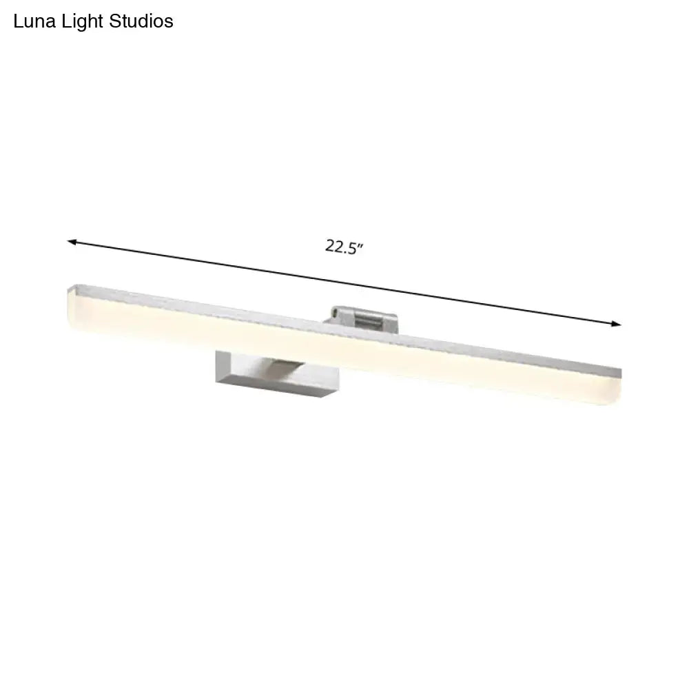 Modernist wall light vanity sconce with crystal LED detail, chrome finish, 22.5 in Decorbites on Tampa Home & Garden Store