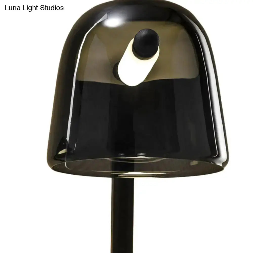 Modernist White and Black Glass Wall Lamp Sconce
