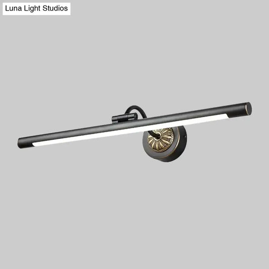 17-22" Modish Swing Arm Wall Lamp with LED Black Vanity Mirror Light - Tampa Home & Garden Store