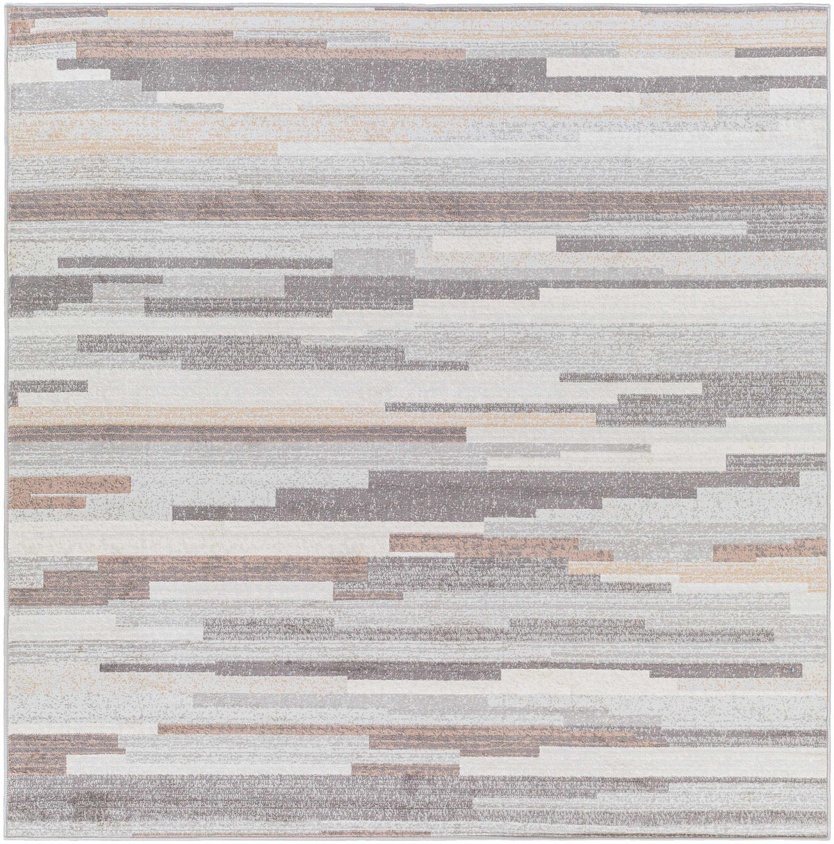 Monkland Area Rug by Boutique Rugs, modern striped abstract pattern in gray beige taupe on Tampa Home & Garden Store