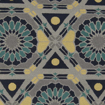 Montesano Area Carpet rug by Boutique Rugs in teal navy yellow geometric pattern clearance on Tampa Home & Garden Store