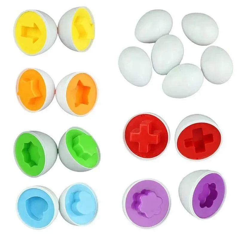 Stevvex Montessori clock puzzle set with colorful stamp shapes and egg tiles for children on Tampa Home & Garden Store