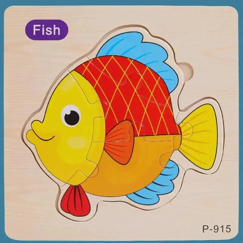 Montessori Animal Puzzles for Kids Wooden Toys