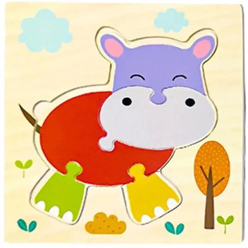 Montessori Animal Puzzles for Kids Wooden Toys